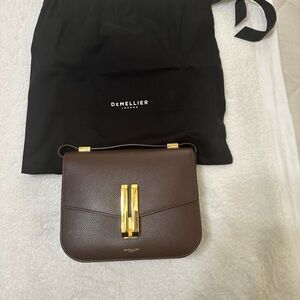 DeMellier Chocolate Crossbody with Gold Hardware